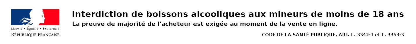 Bannière de vente d'alcool interdit aux mineurs